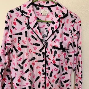 Kate Spade-Small-long sleeve crop bottom pajamas